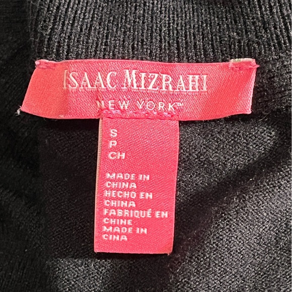 Isaac Mizrahi New York Black Long Sleeve Sweater Dress Small - Picture 7 of 8